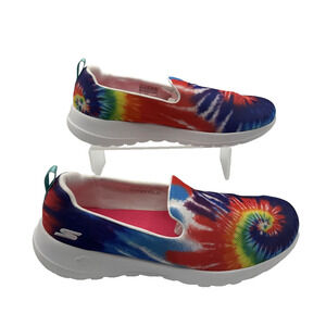 SKECHERS Women's Go Walk Joy Fun Energy Tie-Dye Multi Slip On Sneakers -Size 11